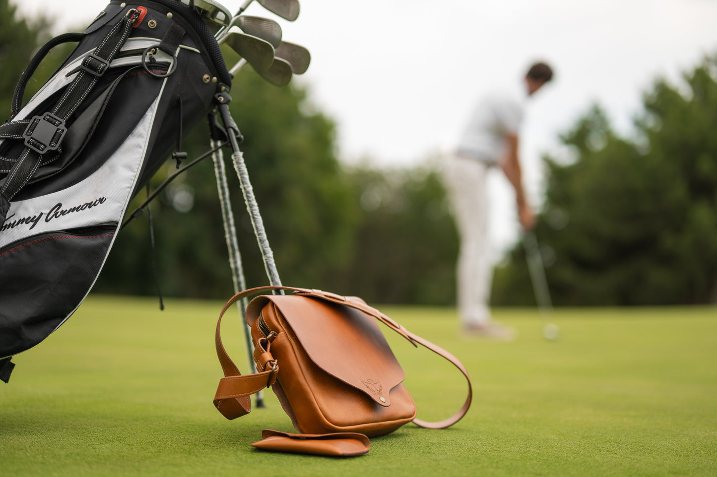 LEATHER CROSS-BODY BAG FOR MEN