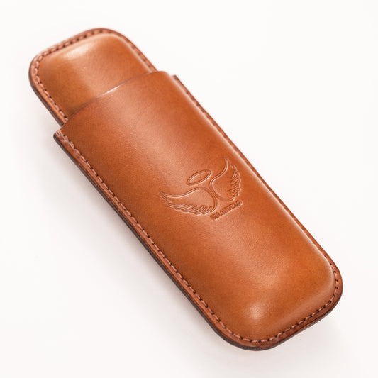 LEATHER CIGAR CASE WITH CIGAR REST