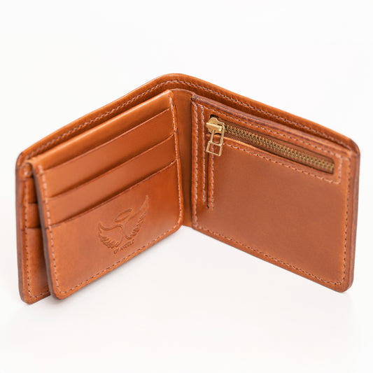 LEATHER WALLET WITH A FLIP UP POCKET FOR MEN